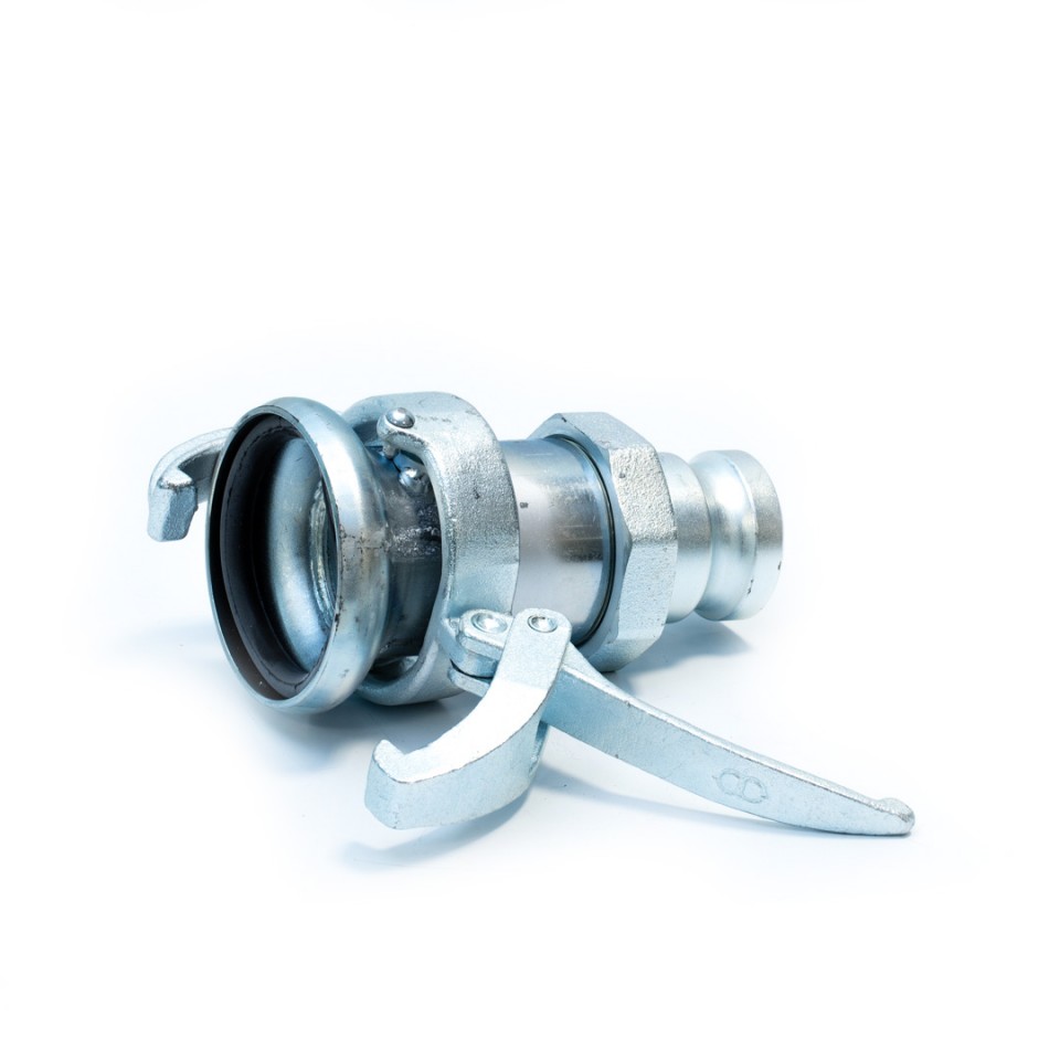 Złączka do węża materiałowego dwuczęściowa łapacz kamieni